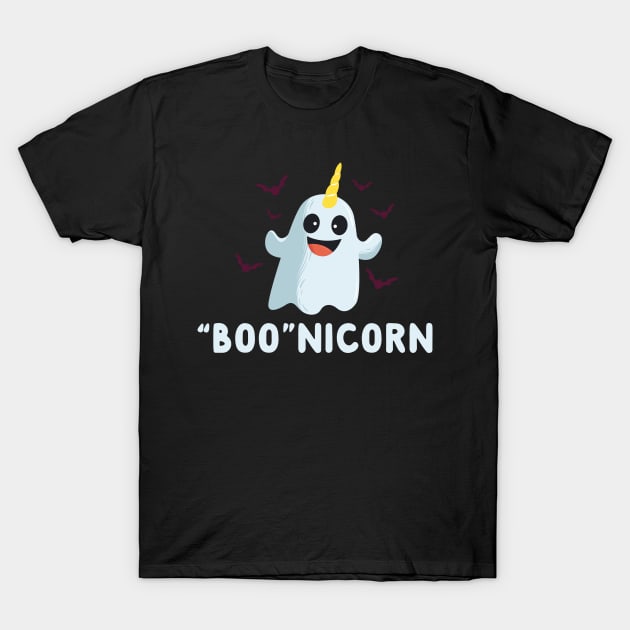 Boo Nicorn Halloween Ghost Unicorn T-Shirt by thingsandthings